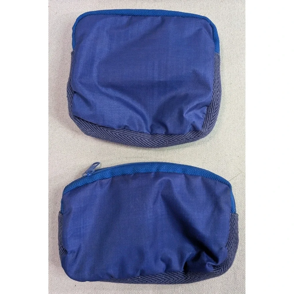 Pouch Set Unisex OS Blue Excellent Vintage Rainbow Dove Nylon 2pc